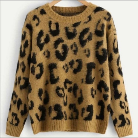 Leopard Print BROWN & Black Sweater - NWT - Picture 2 of 3